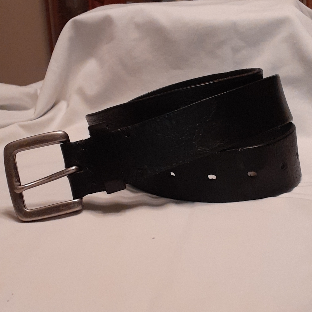 🗝American Eagle Black, Mens, Leather Belt, LG